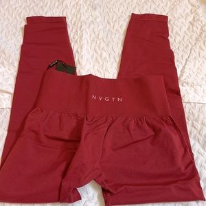 NVGTV Carmine Solid Seamless Leggings “M”